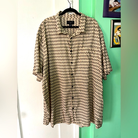 Men’s Linen Blend Camp Shirt - Picture 1 of 2